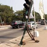 Non-functioning traffic lights, Newscenta, National Road Safety Authority, Urban Roads, Ghana,