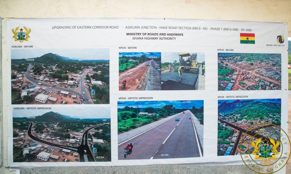 Volta roads, 58 road projects, Ministry of Roads and Highways, Newscenta, Volta Region, Ghana,