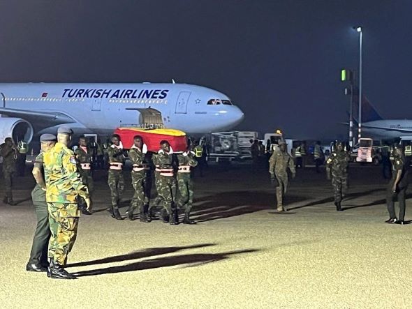 Atsu's casket, Newscenta, Turkey, arrival at KIA, ceremony, Dr Bawumia,