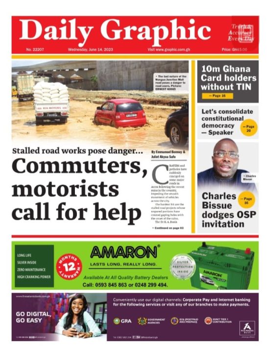 Newspapers, Newscenta, Headlines, Wednesday, June 14, front pages,