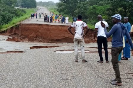 Passengers stranded as bridge is washed away at Doli