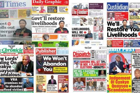 Wednesday October 25 2023 Newspaper Headlines