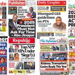 Newspapers, Headlines, Newscenta, Wednesday, January 17,