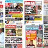 Newspapers, Headlines, Newscenta, Tuesday, January 23,