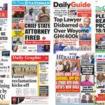 Newspapers, Headlines, Newscenta, Wednesday, Friday, February 16