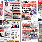 Newspapers, Headlines, Newscenta, Friday, February 9,