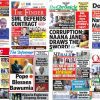 Newspapers, Headlines, Newscenta, Friday, April 26,