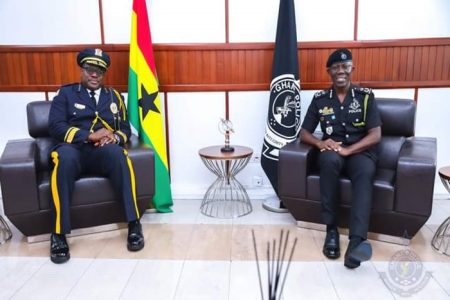 IGP of Liberia meets his Ghanaian counterpart