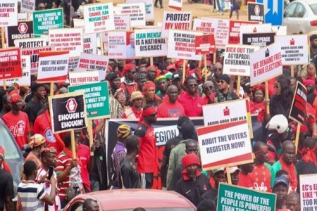 NDC holds nationwide demo to demand forensic audit of voters’ register