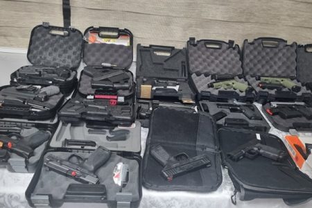 GRA Customs Division seizes 53 pistols, 74 magazines, and 65 rounds of live ammunition