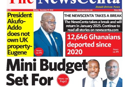 Monday December 23, 2024 Newspaper Headlines