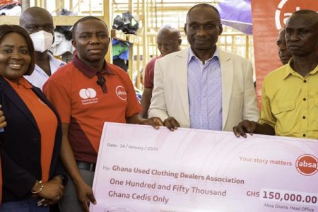 Absa Bank supports Kantamanto traders with GH₵150,000