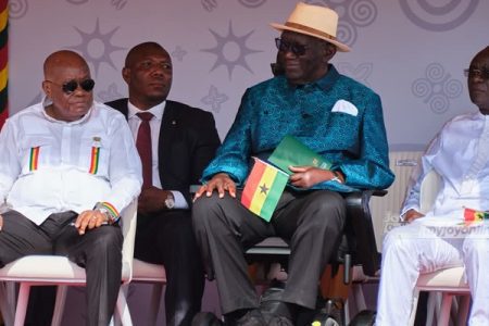 Akufo-Addo, Kufuor join Mahama at 68th Independence Day Celebration