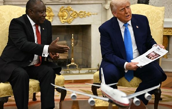 Trump ambushes South African president by playing videos alleging ‘genocide’ in South Africa