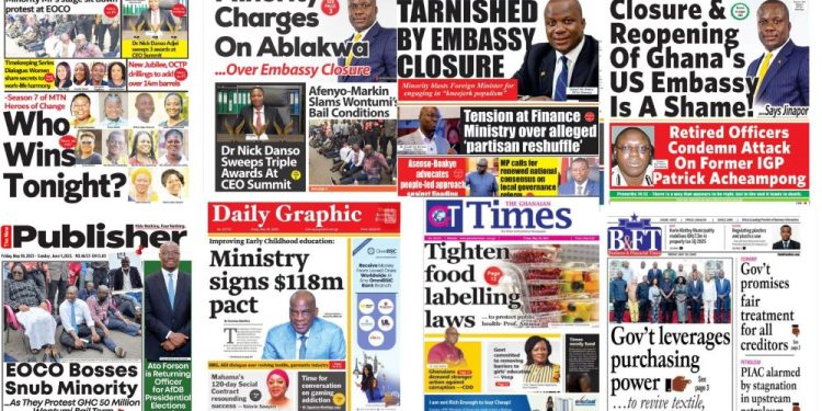 Newspapers, Headlines, Newscenta, Friday, May 30,