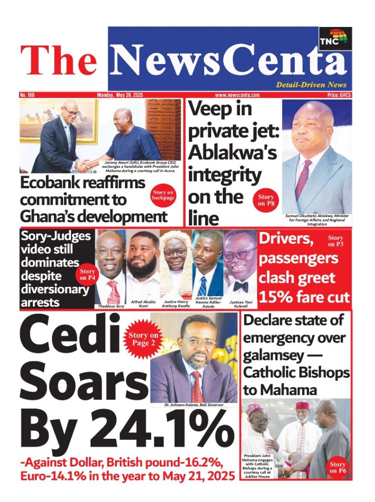 Newspapers, Headlines, Newscenta, Monday, May 26, 