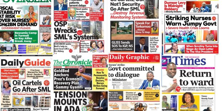 Newspapers, Headlines, Newscenta, Wednesday, June 11,