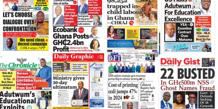 Newspapers, Headlines, Newscenta, Friday, June 13,