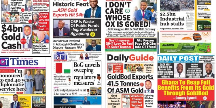 Newspapers, Headlines, Newscenta, Wednesday, June 4,