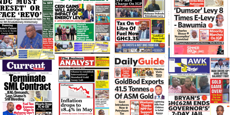 Newspapers, Headlines, Newscenta, Thursday, June 5,