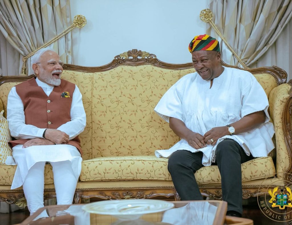 India Prime Minister Narendra Modi with President John Mahama