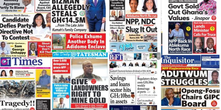 Newspapers, Headlines, Newscenta, Friday, July 11,
