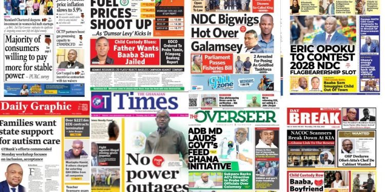 Newspapers, Headlines, Newscenta, Thursday, July 17,