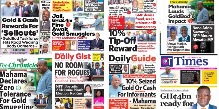 Newspapers, Headlines, Newscenta, Wednesday, July 9,