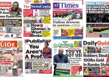 Newspapers, Headlines, Newscenta, Monday, August 18,