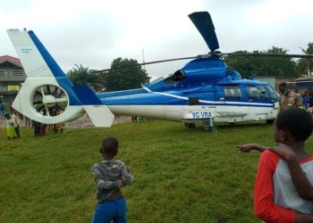 VRA helicopter Nkawkaw