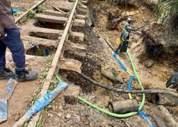 Galamsey Bonsawere railway Court track