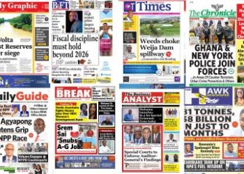 Headlines on newspaper front pages