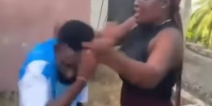 Police woman assaulting