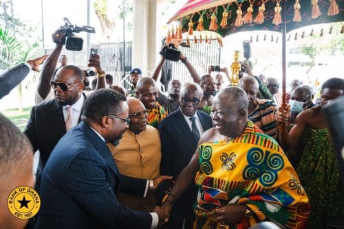 Asantehene with BoG boss