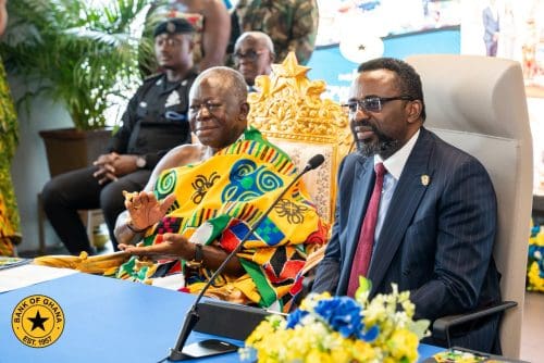 Asantehene with BoG boss